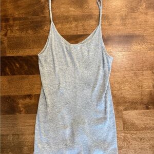GAP Gray Ribbed Tank Top
